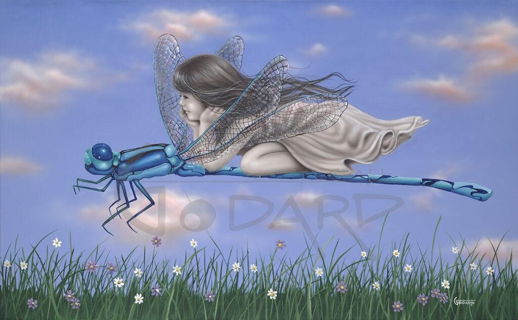 Dragonfly messenger Painting by Nino Gabashvili